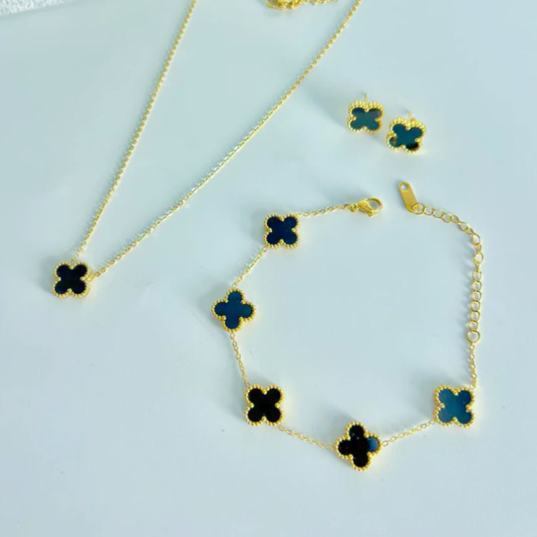 Black Clover Necklace  Set