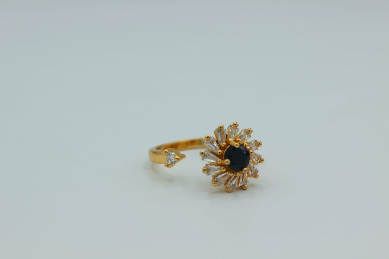 Luminous Design Real Stone Gold Plated Ring for Girl/Womens.