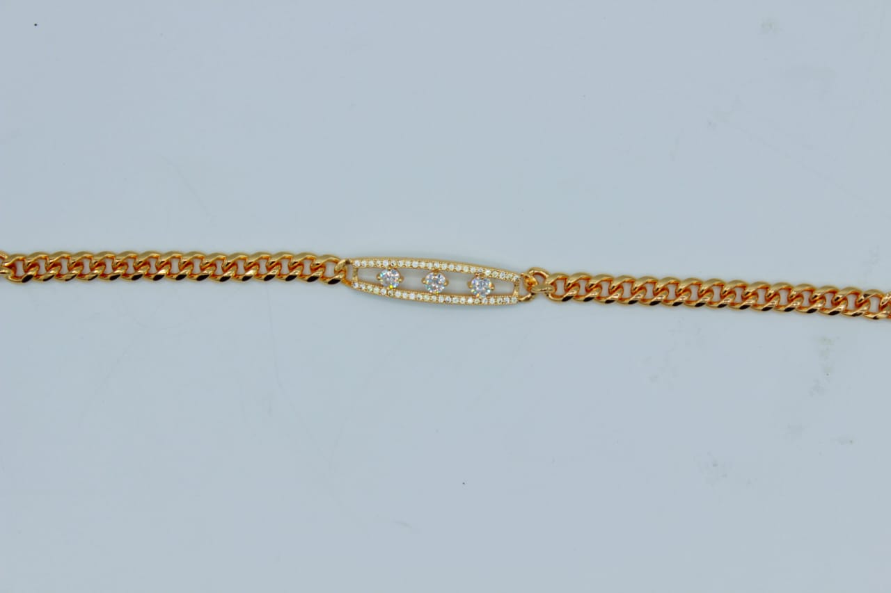 Fancy Luxury Design 24K Gold Plated Bracelet for Girls/Women