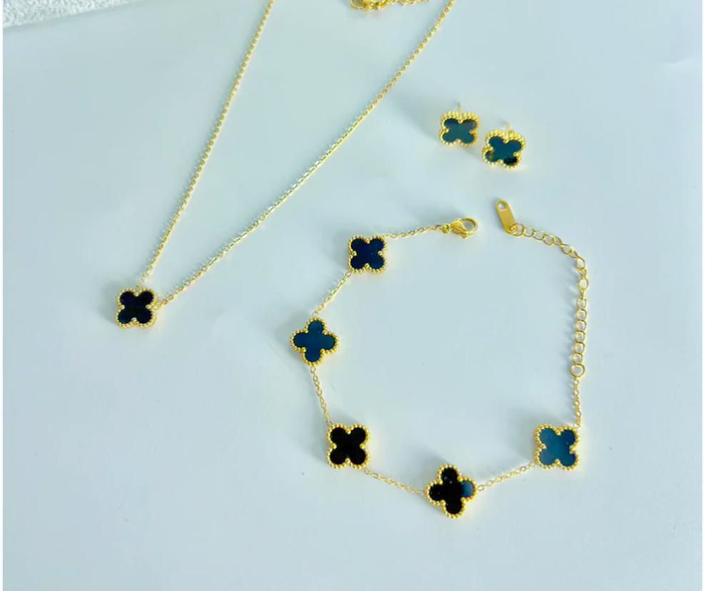 Black Clover Necklace  Set